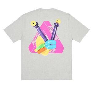 Palace Tri Twister T Shirt in Grey